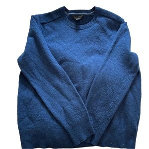 Banana Republic 100% Merino Extra Fine Wool Blue Long-sleeve Sweater | Size L